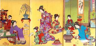 Ватанабэ Нобукадзу, 1872 - 1944 г.г. "Картины женского этикета"