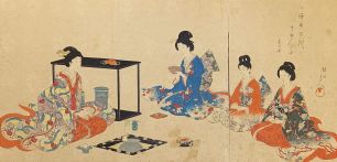 Тоёхара Тиканобу. "Чайная церемония"
